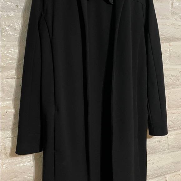 Max Mara women’s Black viscose open face duster/blazer with pockets - Picture 6 of 11